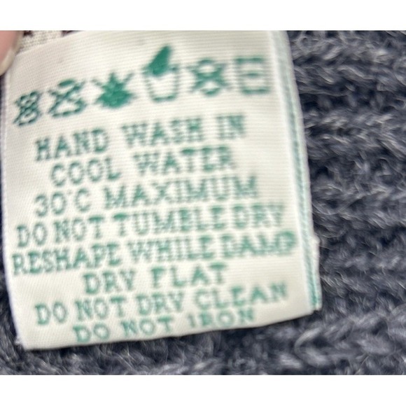 Aran Crafts Men's 100% Wool Charcoal Gray Sweater Ireland Fisherman Small - Picture 4 of 7